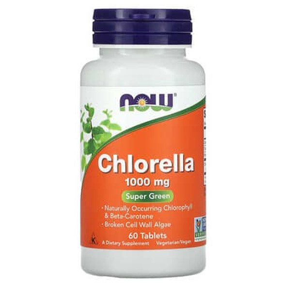 NOW Foods, Chlorella, 1,000 mg, 60 Tablets