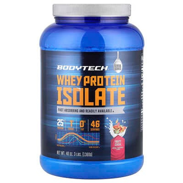 BodyTech, Whey Protein Isolate, Fruity Cereal, 3 lbs (1,360 g)