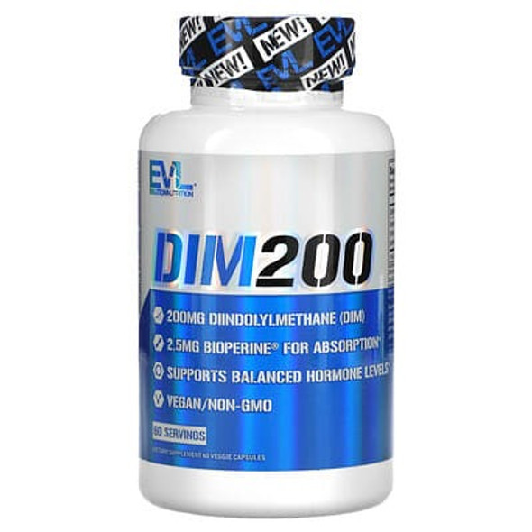 EVLution Nutrition, DIM 200, 200 mg, 60 Veggie Capsules