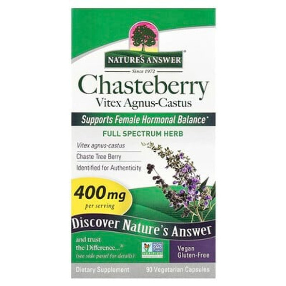 Nature's Answer, Chasteberry, Vitex Agnus-Castus, 400 mg, 90 Vegetarian Capsules
