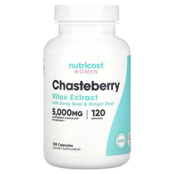 Nutricost, Women, Chasteberry with Dong Quai & Ginger Root, 5,000 mg, 120 Capsules Nutricost, Women, Chasteberry with Dong Quai & Ginger Root, 5,000 mg, 120 Capsules