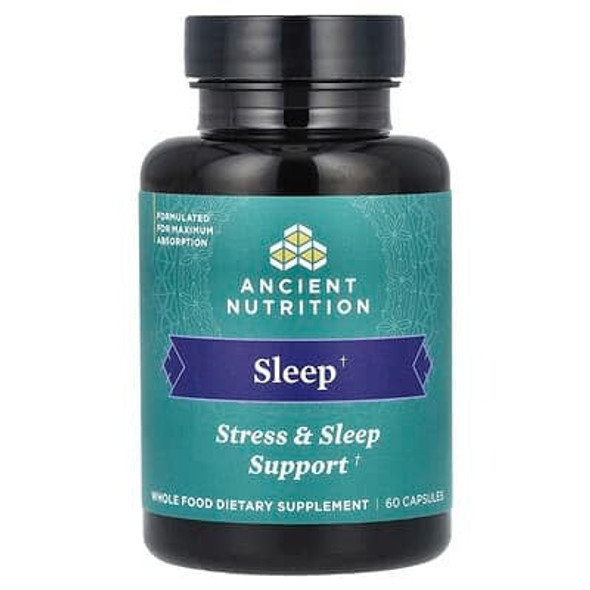 Ancient Nutrition, Sleep, Stress & Sleep Support, 60 Capsules Ancient Nutrition, Sleep, Stress & Sleep Support, 60 Capsules