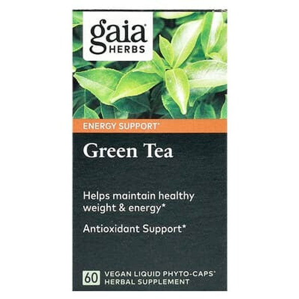 Gaia Herbs, Green Tea, 60 Vegan Liquid Phyto-Caps®