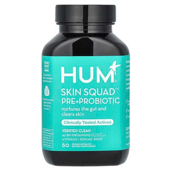HUM Nutrition, Skin Squad Pre + Probiotic, 60 Vegan CapsulesHUM Nutrition, Skin Squad Pre + Probiotic, 60 Vegan Capsules