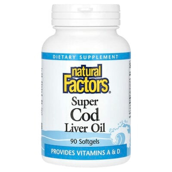 Natural Factors, Super Cod Liver Oil, 90 Softgels