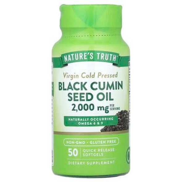 Nature's Truth, Black Cumin Seed Oil, 50 Quick Release Softgels (1,000 mg per Softgel) Nature's Truth, Black Cumin Seed Oil, 50 Quick Release Softgels (1,000 mg per Softgel)