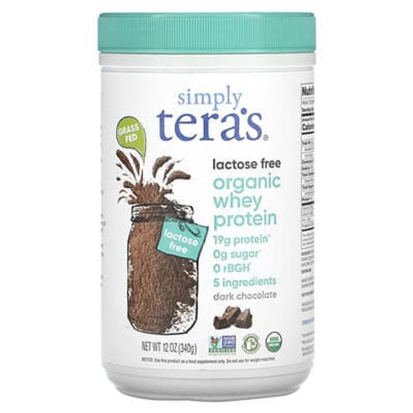 Simply Tera's, Organic Whey Protein, Dark Chocolate, 12 oz (340 g)