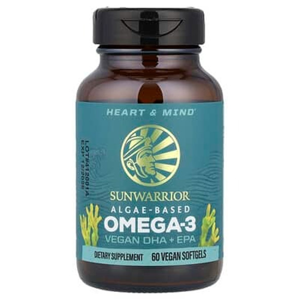 Sunwarrior, Algae-Based Omega-3, Vegan DHA + EPA, 60 Vegan Softgels Sunwarrior, Algae-Based Omega-3, Vegan DHA + EPA, 60 Vegan Softgels