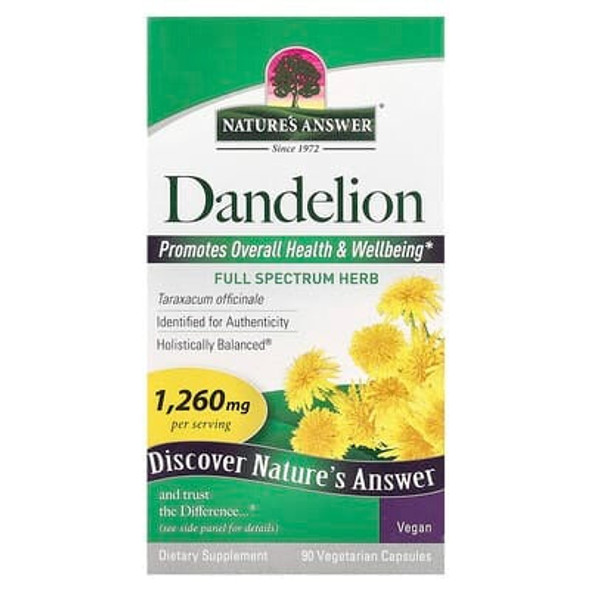 Nature's Answer, Dandelion, 1,260 mg, 90 Vegetarian Capsules (420 mg per Capsule)