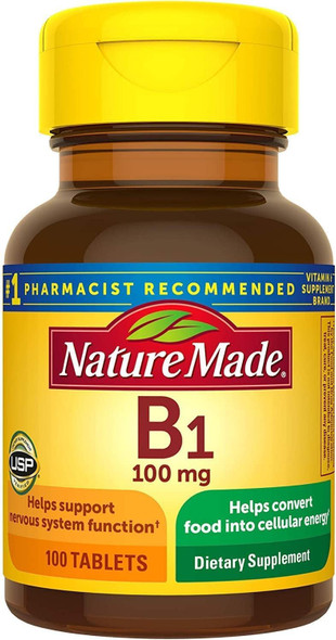 Nature Made Vitamin B-1 100 mg Tablets - 100 ct