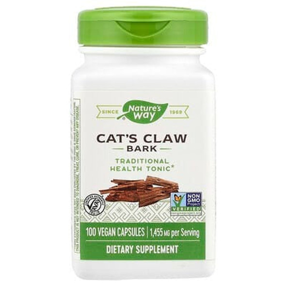 Nature's Way, Cat's Claw Bark, 1,455 mg, 100 Vegan Capsules (485 mg per Capsule)