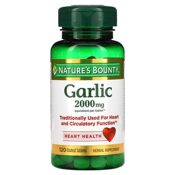 Nature's Bounty, Garlic, 2,000 mg, 120 Coated Tablets Nature's Bounty, Garlic, 2,000 mg, 120 Coated Tablets