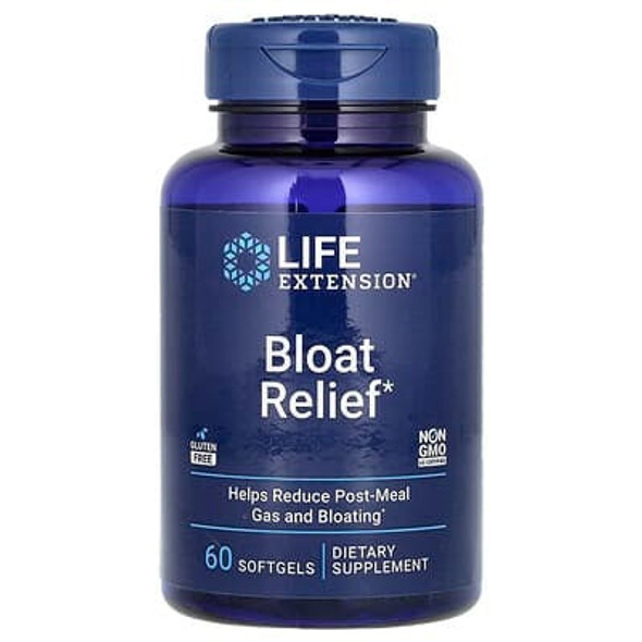 Life Extension, Bloat Relief, 60 Softgels