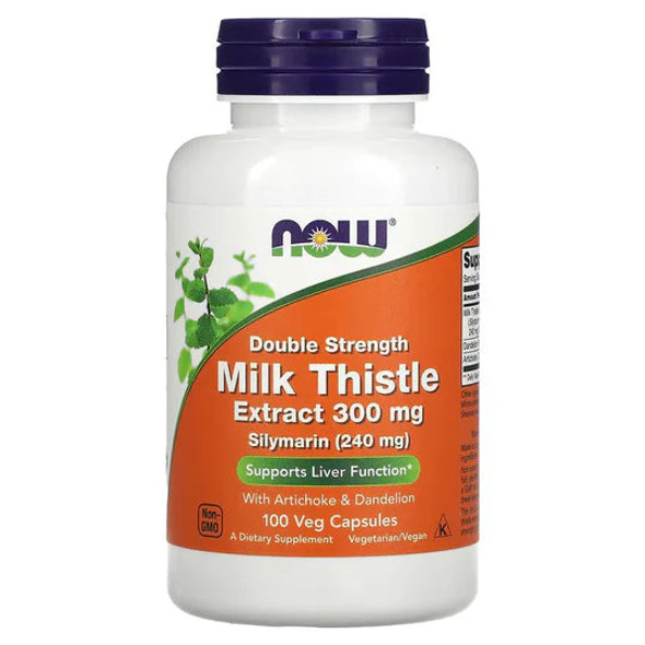 NOW Foods, Milk Thistle Extract, Double Strength, 300 mg, 100 Veg Capsules