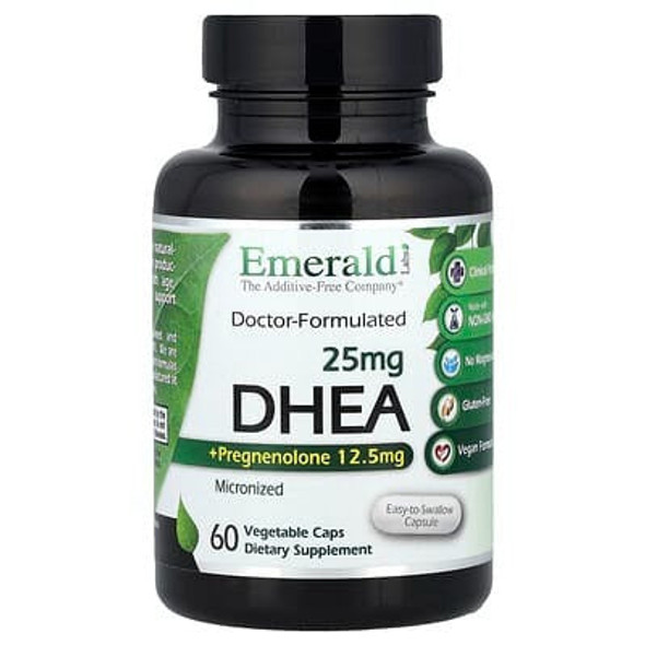 Emerald Laboratories, DHEA + Pregnenolone, 60 Vegetable Caps Emerald Laboratories, DHEA + Pregnenolone, 60 Vegetable Caps