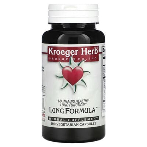 Kroeger Herb Co, Lung Formula, 100 Vegetarian Capsules