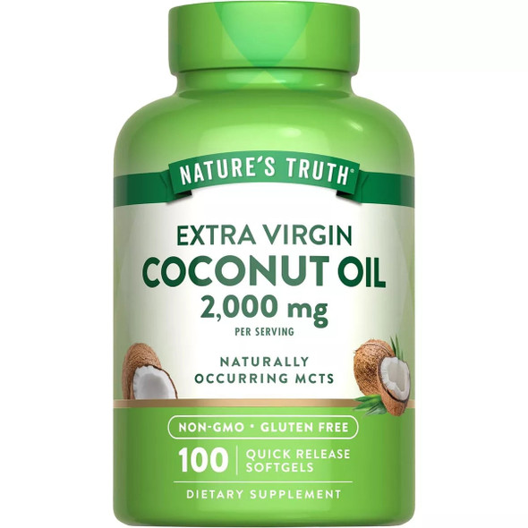 Nature's Truth Coconut Oil | 100 Softgels
