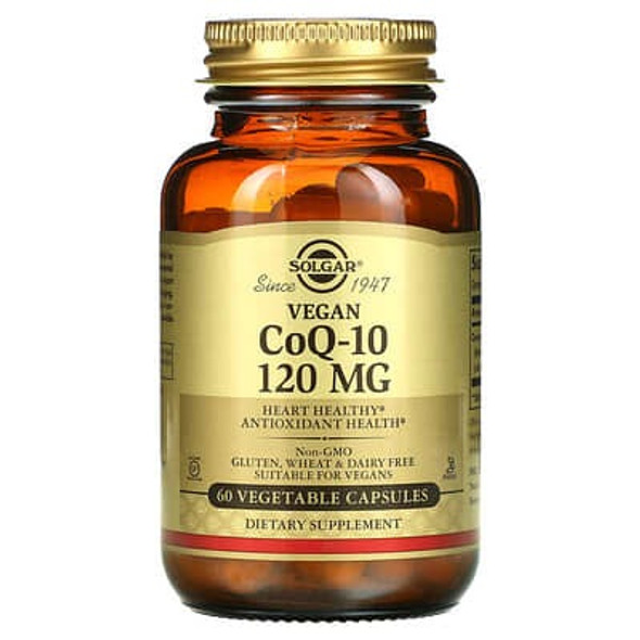 Solgar, Vegan CoQ-10, 120 mg, 60 Vegetable Capsules Solgar, Vegan CoQ-10, 120 mg, 60 Vegetable Capsules