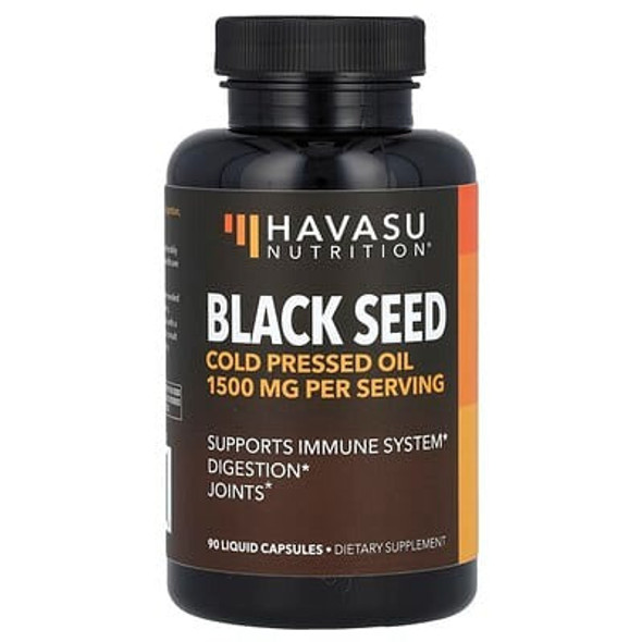 Havasu Nutrition, Black Seed, Cold Pressed Oil, 1,500 mg, 90 Liquid Capsules (500 mg per Capsule)