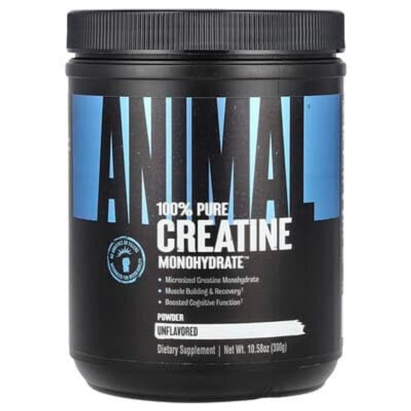Animal, 100% Pure Creatine Monohydrate Powder, Unflavored, 10.58 oz (300 g)