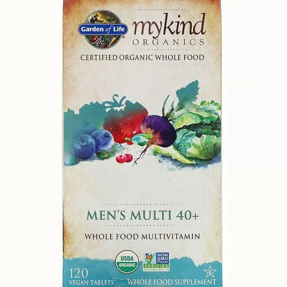 Garden of Life, Organics, Men's Multi 40+, 120 Vegan Tablets