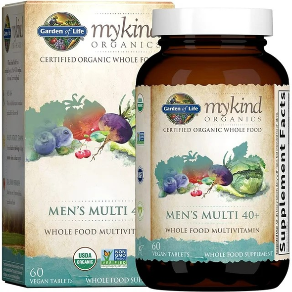 garden of life organics men's multi 40+ whole food multivitamin, garden of life organics men's 40+ multi tablets, garden of life mykind organics men's multi 40+