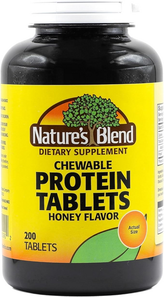 Nature's Blend Chewable Protein Tablets - Honey 200 Tabs