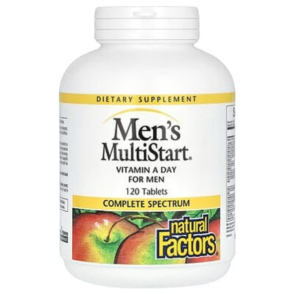 Natural Factors, Men's MultiStart, Vitamin A Day for Men, 120 Tablets Natural Factors, Men's MultiStart, Vitamin A Day for Men, 120 Tablets