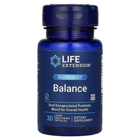 Life Extension, FLORASSIST, Balance, 30 Liquid Vegetarian Capsules