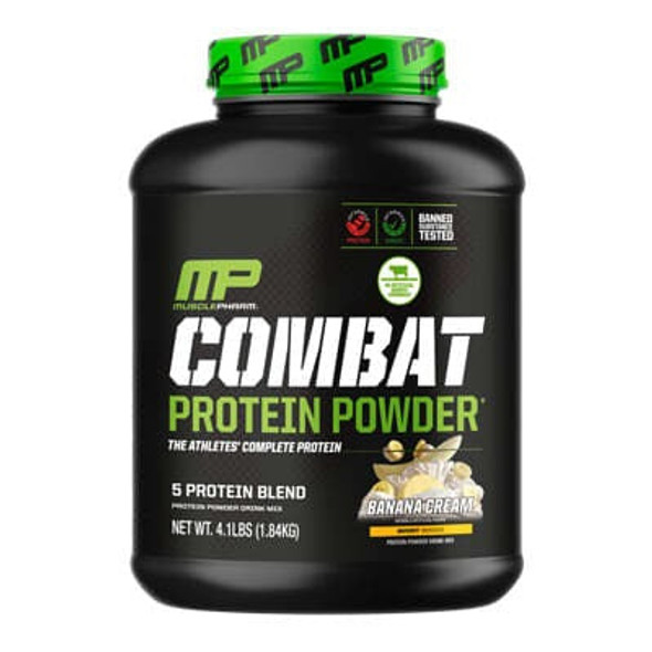 MusclePharm, Combat Protein Powder, Banana Cream, 4 lb (1,81 kg)