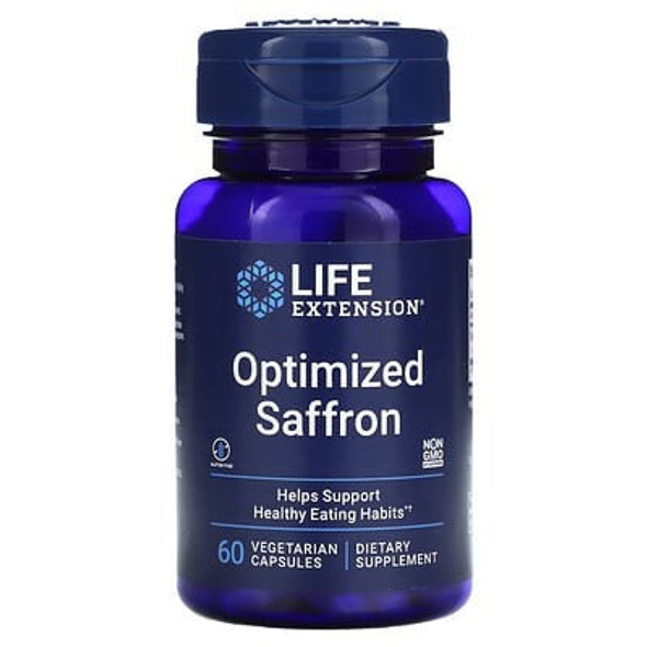 Life Extension, Optimized Saffron, 88.25 mg, 60 Vegetarian Capsules