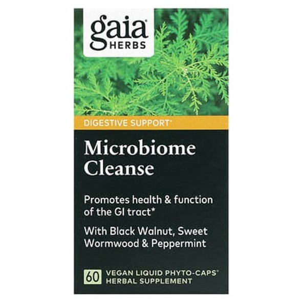 Gaia Herbs, Microbiome Cleanse, 60 Vegan Liquid Phyto-Caps Gaia Herbs, Microbiome Cleanse, 60 Vegan Liquid Phyto-Caps