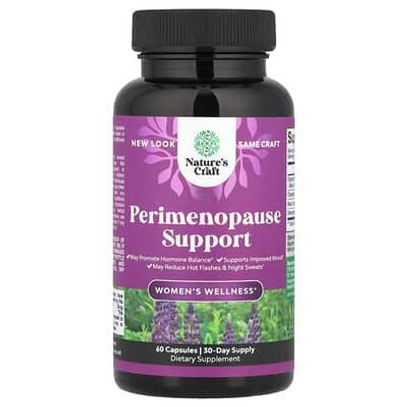 Nature's Craft, Women's Wellness, Perimenopause Support, 60 Capsules