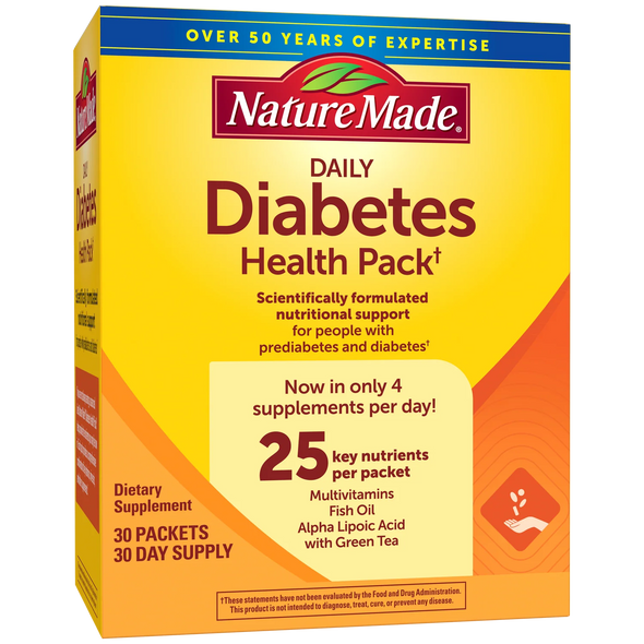 natures made diabetes health pack, diabetic vitamin pack nature made, nature made diabetes vitamins,