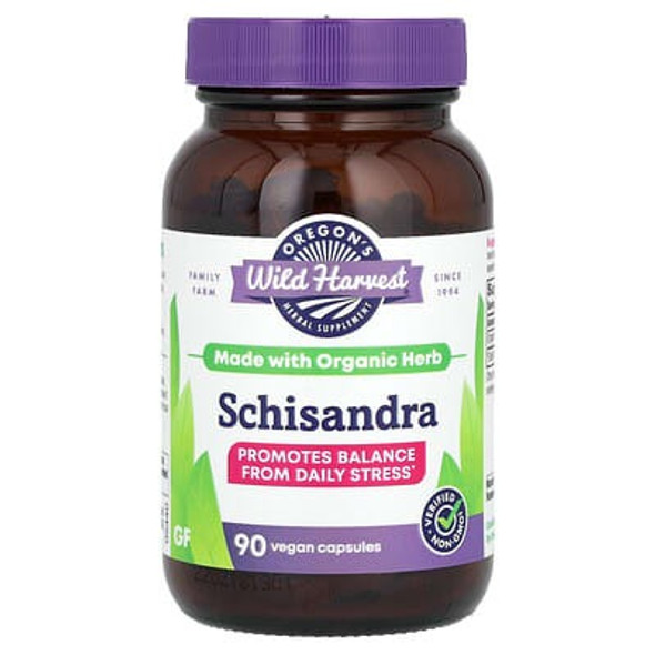 Oregon's Wild Harvest, Schisandra, 950 mg, 90 Vegan Capsules (475 mg per Capsule)