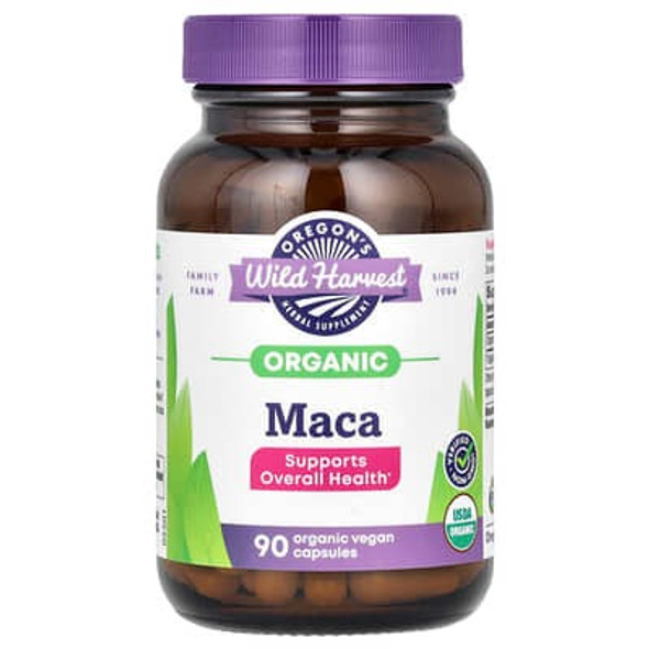 Oregon's Wild Harvest, Organic Maca, 1,230 mg, 90 Organic Vegan Capsules (615 mg per Capsule)