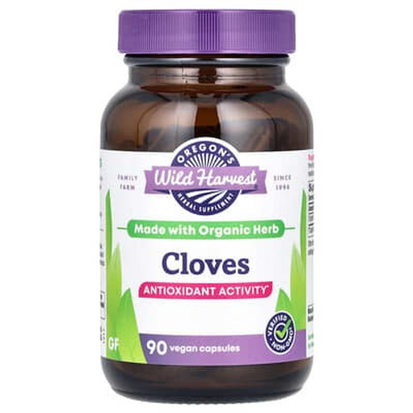 Oregon's Wild Harvest, Cloves, 1,500 mg, 90 Vegan Capsules (500 mg per Capsule)