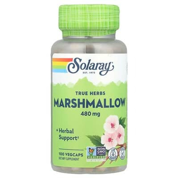 Solaray, True Herbs, Marshmallow, 480 mg, 100 VegCaps Solaray, True Herbs, Marshmallow, 480 mg, 100 VegCaps