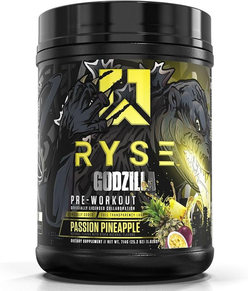 ryse godzilla passion pineapple, ryse godzilla pre workout, 1.6 lbs (714 g)