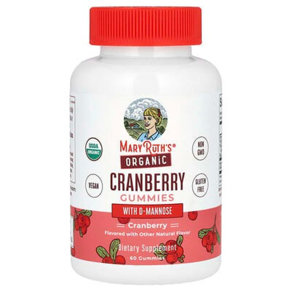 MaryRuth's, Organic Cranberry Gummies with D-Mannose, 60 Gummies