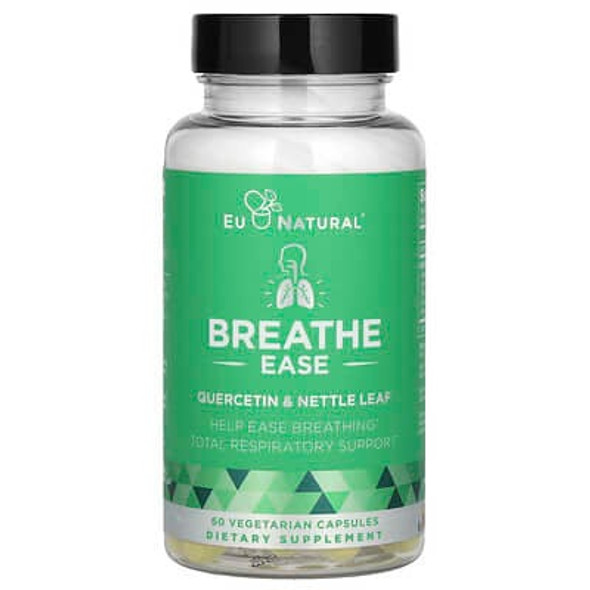 Eu Natural, Breathe Ease, Quercetin & Nettle Leaf, 60 Vegetarian Capsules Eu Natural, Breathe Ease, Quercetin & Nettle Leaf, 60 Vegetarian Capsules
