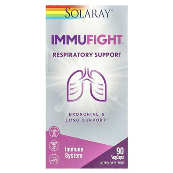 Solaray, ImmuFight, Respiratory Support, 90 VegCaps Solaray, ImmuFight, Respiratory Support, 90 VegCaps