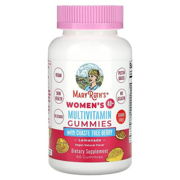 MaryRuth's, Women's 40+ Multivitamin Gummies With Chaste Tree Berry, Lemonade, 60 Gummies MaryRuth's, Women's 40+ Multivitamin Gummies With Chaste Tree Berry, Lemonade, 60 Gummies