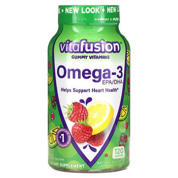 VitaFusion, Omega-3, EPA/DHA, Raspberry Lemonade, 120 Gummies VitaFusion, Omega-3, EPA/DHA, Raspberry Lemonade, 120 Gummies