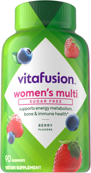 Vitafusion Womens Sugar Free Daily Multivitamin Supplement, Keto Diet Friendly Adult Gummy Vitamin for Energy, Bone & Immune Support*, 90 Count Vitafusion Womens Sugar Free Daily Multivitamin Supplement, Keto Diet Friendly Adult Gummy Vitamin for Energy, Bone & Immune Support*, 90 Count