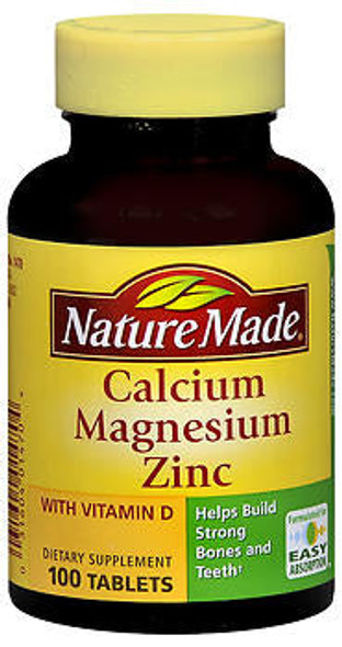 Nature Made Calcium Magnesium Zinc - 100 Tablets