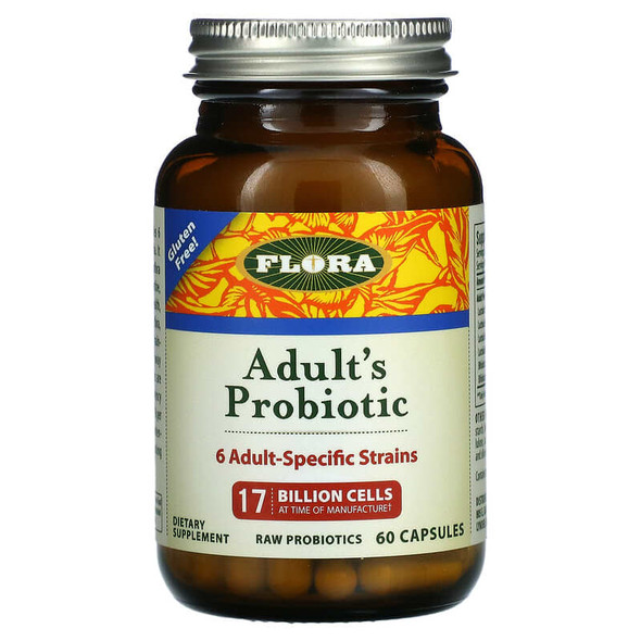 Flora Adults Probiotic, 17 Billion Cells 60 Capsules