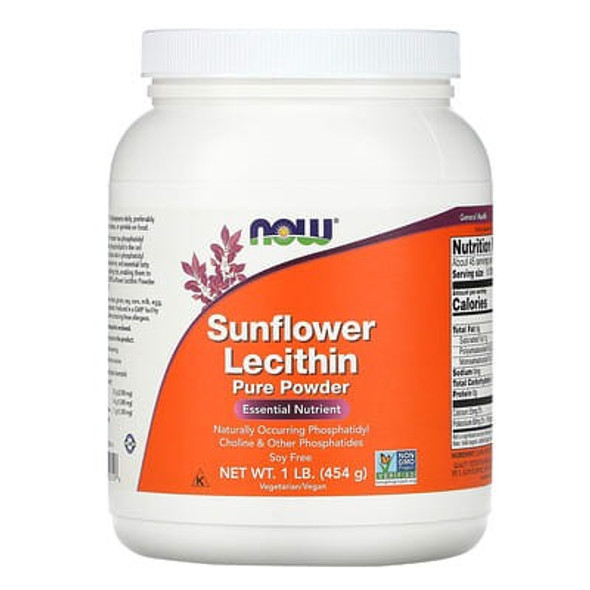 NOW Foods Sunflower Lecithin, Pure Powder, 1 lb (454 g)