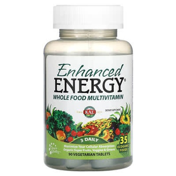 KAL, Enhanced Energy, Whole Food Multivitamin, 90 Vegetarian Tablets KAL, Enhanced Energy, Whole Food Multivitamin, 90 Vegetarian Tablets