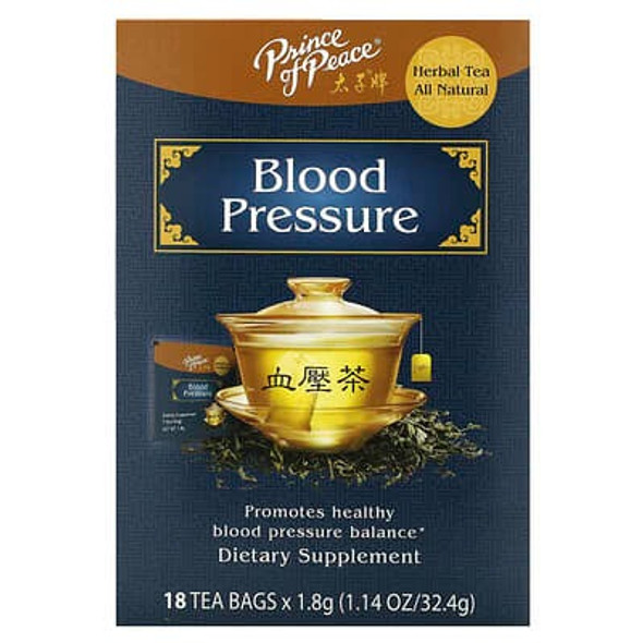 Prince of Peace, Herbal Tea, Blood Pressure, 18 Tea Bags, 1.14 oz (32.4 g) Prince of Peace, Herbal Tea, Blood Pressure, 18 Tea Bags, 1.14 oz (32.4 g)